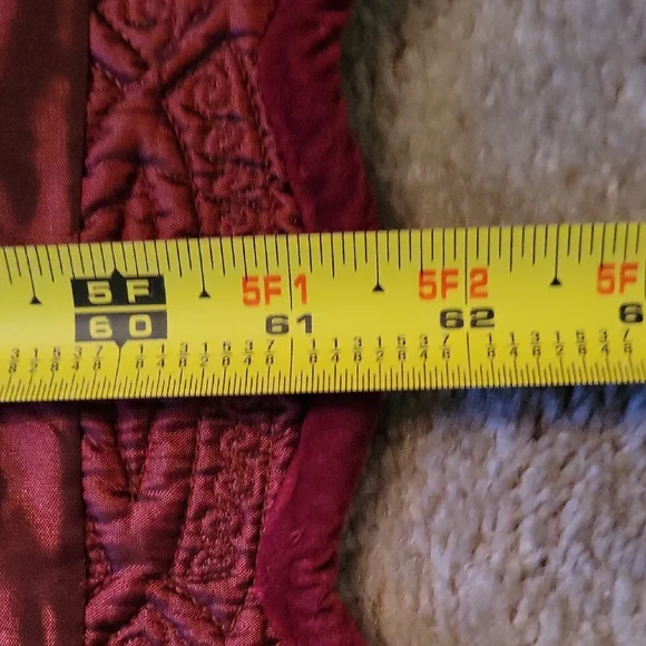 Maroon Quilted Coverlet - Picture 5 of 6